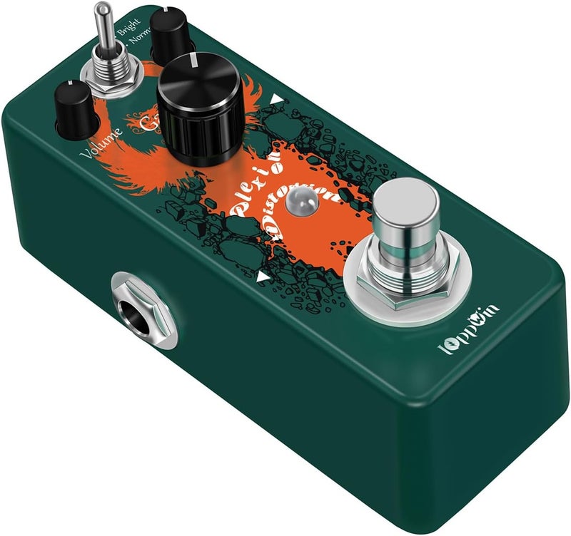 IOppWin PLEXION Classic Plexion Distortion Pedal - Vintage Distortion Tone, 3-Knob Control (Gain/Tone/Volume), Bright/Normal Toggle, True Bypass (DC 9V) - Image 5